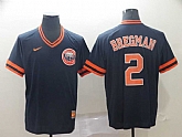 Astros 2 Alex Bregman Navy Throwback Jerseys,baseball caps,new era cap wholesale,wholesale hats