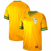 Athletics Blank Yellow Throwback Jersey Dzhi,baseball caps,new era cap wholesale,wholesale hats