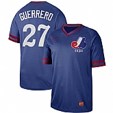 Expos 27 Vladimir Guerrero Blue Throwback Jersey Dzhi,baseball caps,new era cap wholesale,wholesale hats