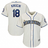 Mariners 18 Yusei Kikuchi Cream Cool Base Jersey Dzhi,baseball caps,new era cap wholesale,wholesale hats