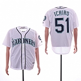 Mariners 51 Ichiro Suzuki White Cool Base Jersey,baseball caps,new era cap wholesale,wholesale hats