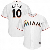 Marlins 10 JT Riddle White Cool Base Jersey Dzhi,baseball caps,new era cap wholesale,wholesale hats