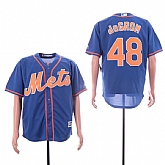 Mets 48 Jacob deGrom Royal Cool Base Jersey,baseball caps,new era cap wholesale,wholesale hats