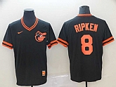 Orioles 8 Cal Ripken Jr Black Throwback Jerseys,baseball caps,new era cap wholesale,wholesale hats