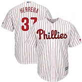 Phillies 37 Odubel Herrera White Cool Base Jersey Dzhi,baseball caps,new era cap wholesale,wholesale hats
