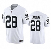 Men & Women & Youth Las Vegas Raiders #28 Josh Jacobs White 2023 F.U.S.E Vapor Untouchable Stitched Football Jersey,baseball caps,new era cap wholesale,wholesale hats