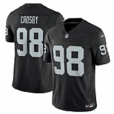 Men & Women & Youth Las Vegas Raiders #98 Maxx Crosby Black 2023 F.U.S.E Vapor Untouchable Stitched Football Jersey,baseball caps,new era cap wholesale,wholesale hats