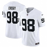 Men & Women & Youth Las Vegas Raiders #98 Maxx Crosby White 2023 F.U.S.E Vapor Untouchable Stitched Football Jersey,baseball caps,new era cap wholesale,wholesale hats