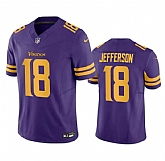 Men & Women & Youth Minnesota Vikings #18 Justin Jefferson Purple 2023 F.U.S.E. Color Rush Stitched Jersey,baseball caps,new era cap wholesale,wholesale hats