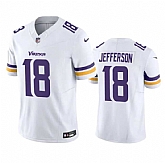 Men & Women & Youth Minnesota Vikings #18 Justin Jefferson White 2023 F.U.S.E. Vapor Untouchable Stitched Jersey,baseball caps,new era cap wholesale,wholesale hats