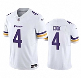 Men & Women & Youth Minnesota Vikings #4 Dalvin Cook White 2023 F.U.S.E. Vapor Untouchable Stitched Jersey,baseball caps,new era cap wholesale,wholesale hats