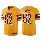 Men & Women & Youth Washington Commanders 52 Jamin Davis Gold Vapor Untouchable Stitched Football Jersey,baseball caps,new era cap wholesale,wholesale hats