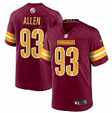 Men & Women & Youth Washington Commanders 93 Jonathan Allen 2022 Burgundy Game Stitched Jersey,baseball caps,new era cap wholesale,wholesale hats