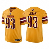 Men & Women & Youth Washington Commanders 93 Jonathan Allen Gold Vapor Untouchable Stitched Football Jersey,baseball caps,new era cap wholesale,wholesale hats