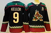 Men's Arizona Coyotes #9 Clayton Keller Black Alternate Authentic Jersey,baseball caps,new era cap wholesale,wholesale hats