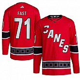 Men's Carolina Hurricanes #71 Jesper Fast 2022-23 Reverse Retro Red Stitched Jersey Dzhi,baseball caps,new era cap wholesale,wholesale hats