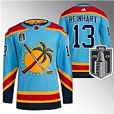 Men's Florida Panthers #13 Sam Reinhart Blue 2023 Stanley Cup Final Reverse Retro Stitched Jersey Dzhi,baseball caps,new era cap wholesale,wholesale hats