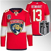 Men's Florida Panthers #13 Sam Reinhart Red 2023 Stanley Cup Final Stitched Jersey Dzhi,baseball caps,new era cap wholesale,wholesale hats