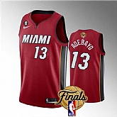 Men's Miami Heat #13 Bam Adebayo Red 2023 Finals Statement Edition With NO.6 Patch Stitched Basketball Jersey Dzhi,baseball caps,new era cap wholesale,wholesale hats