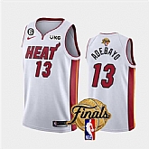Men's Miami Heat #13 Bam Adebayo White 2023 Finals Association Edition With NO.6 Patch Stitched Basketball Jersey Dzhi,baseball caps,new era cap wholesale,wholesale hats
