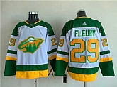 Men's Minnesota Wild #29 Marc-Andre Fleury White Green Stitched Jersey,baseball caps,new era cap wholesale,wholesale hats