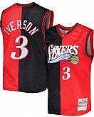 Men's Philadelphia 76ers #3 Allen Iverson 2000-01 Black Red Hardwood Classics Jersey Dzhi,baseball caps,new era cap wholesale,wholesale hats