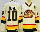 Men's Vancouver Canucks #10 Pavel Bure White Throwback CCM Jersey,baseball caps,new era cap wholesale,wholesale hats