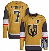 Men's Vegas Golden Knights #7 Alex Pietrangelo Gold 2023 Stanley Cup Final Stitched Jersey Dzhi,baseball caps,new era cap wholesale,wholesale hats