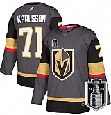 Men's Vegas Golden Knights #71 William Karlsson Gray 2023 Stanley Cup Final Stitched Jersey Dzhi,baseball caps,new era cap wholesale,wholesale hats