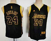 Youth Los Angeles Lakers #24 Kobe Bryant Black Golden Retired Commemorative Soul Swingman Jersey,baseball caps,new era cap wholesale,wholesale hats