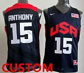 Men & Youth Customized 2012 Olympics Team USA Revolution 30 Swingman Blue Jersey,baseball caps,new era cap wholesale,wholesale hats