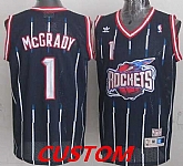 Men & Youth Customized Houston Rockets ABA Hardwood Classic Swingman Navy Blue Jersey,baseball caps,new era cap wholesale,wholesale hats