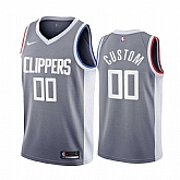 Men & Youth Customized Los Angeles Clippers Gray Swingman 2020-21 Earned Edition Jersey,baseball caps,new era cap wholesale,wholesale hats