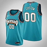 Men & Youth Customized Memphis Grizzlies #00 Teal 25th Season Vancouver Throwbacks Jersey,baseball caps,new era cap wholesale,wholesale hats