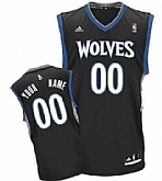 Men & Youth Customized Minnesota Timberwolves Black Jersey,baseball caps,new era cap wholesale,wholesale hats