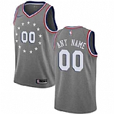 Men & Youth Customized Philadelphia 76ers Swingman Gray Nike City Edition Jersey,baseball caps,new era cap wholesale,wholesale hats