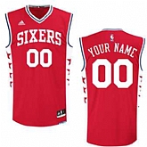 Men & Youth Customized Philadelphia 76ers adidas Red Replica Alternate Jersey,baseball caps,new era cap wholesale,wholesale hats