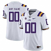 Men's LSU Tigers White Customized Nike College Football Jersey,baseball caps,new era cap wholesale,wholesale hats