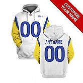 Men's Los Angeles Rams Active Player White Custom 2021 Pullover Hoodie,baseball caps,new era cap wholesale,wholesale hats