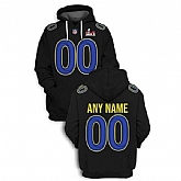 Men's Los Angeles Rams Custom 2022 Black Super Bowl LVI Pullover Hoodie,baseball caps,new era cap wholesale,wholesale hats