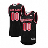 Men's Louisville Cardinals Customized Black College Basketball Jersey,baseball caps,new era cap wholesale,wholesale hats