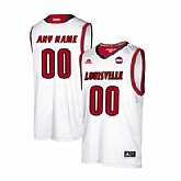 Men's Louisville Cardinals Customized White College Basketball Jersey,baseball caps,new era cap wholesale,wholesale hats