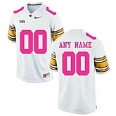 Men's Lowa Hawkeyes White Customized 2018 Breast Cancer Awareness College,baseball caps,new era cap wholesale,wholesale hats