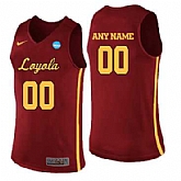 Men's Loyola (Chi) Ramblers Red Customized College Basketball Jersey,baseball caps,new era cap wholesale,wholesale hats