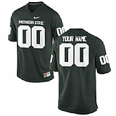 Men's Michigan State Spartans Customized Replica Football Jersey - 2015 Green,baseball caps,new era cap wholesale,wholesale hats