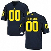 Men's Michigan Wolverines Customized Replica Football Jersey -2015 Navy Blue,baseball caps,new era cap wholesale,wholesale hats