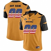 Men's Missouri Tigers Customized Gold USA Flag Nike College Football Jersey,baseball caps,new era cap wholesale,wholesale hats