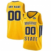 Men's Murray State Racers Customized Yellow College Basketball Jersey,baseball caps,new era cap wholesale,wholesale hats