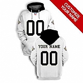 Men's New Orleans Saints Active Player White Custom 2021 Pullover Hoodie,baseball caps,new era cap wholesale,wholesale hats