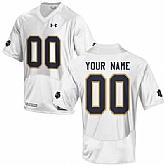 Men's Notre Dame Fighting Irish 2015 Under Armour White Customized Replica Football Jersey,baseball caps,new era cap wholesale,wholesale hats